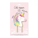 LED tårtdekoration trä Enhörning