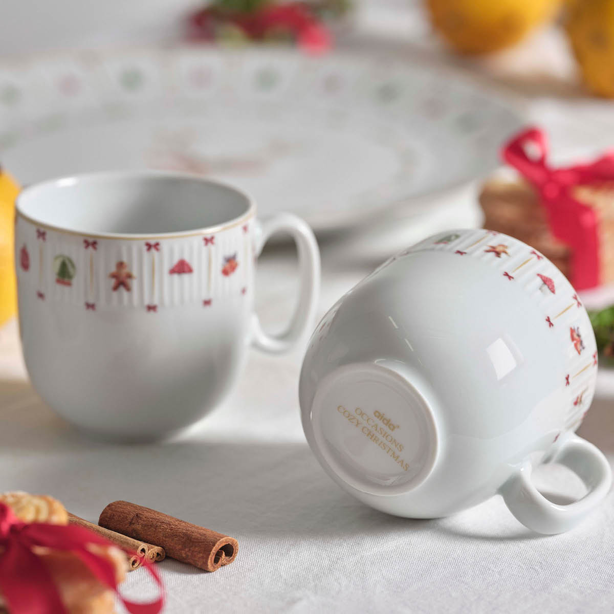 Aida Occasions Cozy Christmas muki 35 cl 2 kpl valkoinen