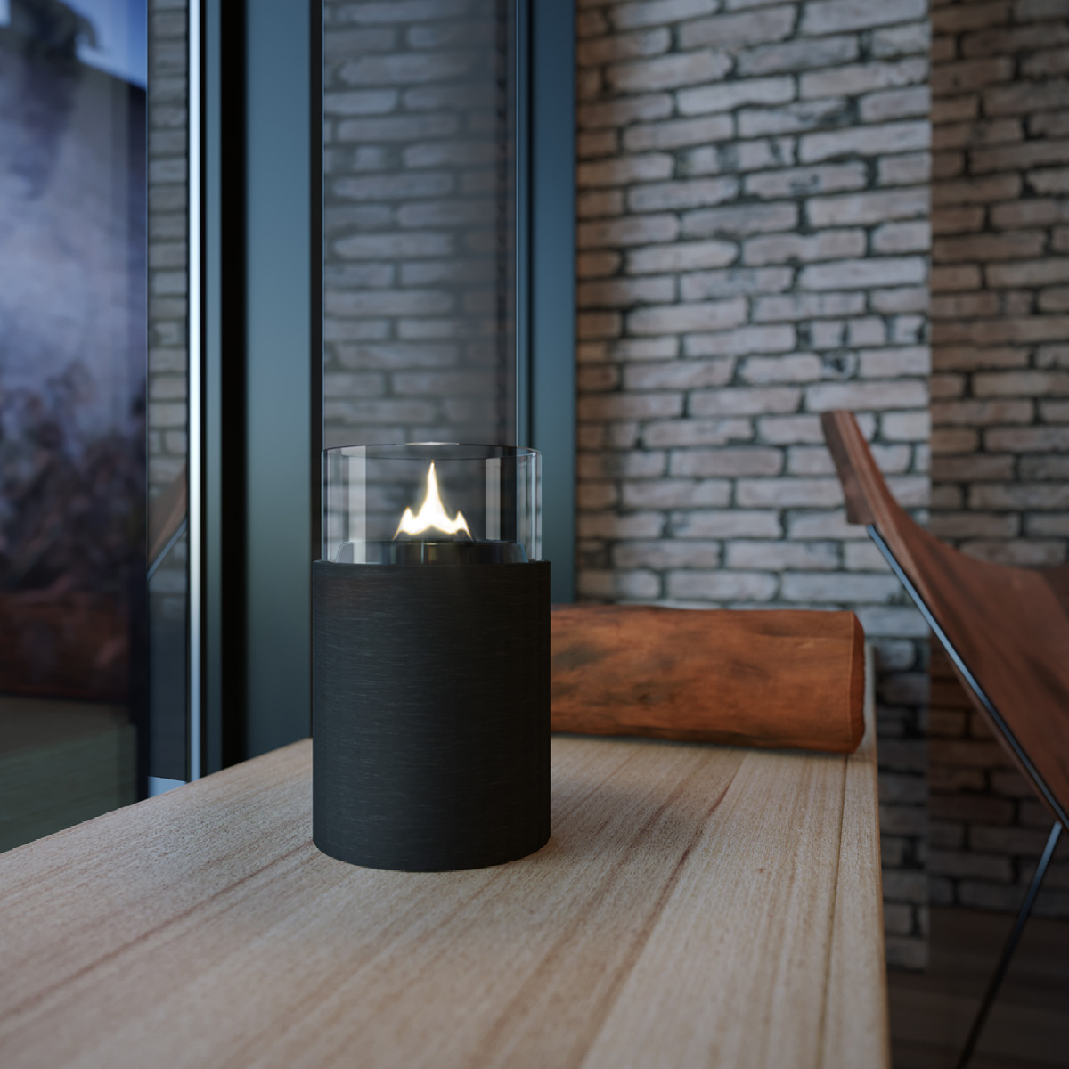 Tenderflame Ivy bordslykta 22 cm svart