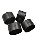 Servettring i läder 3 cm 4-pack svart