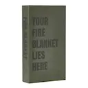 Coffee Table Book med brandfilt 16x28 cm mossgrön