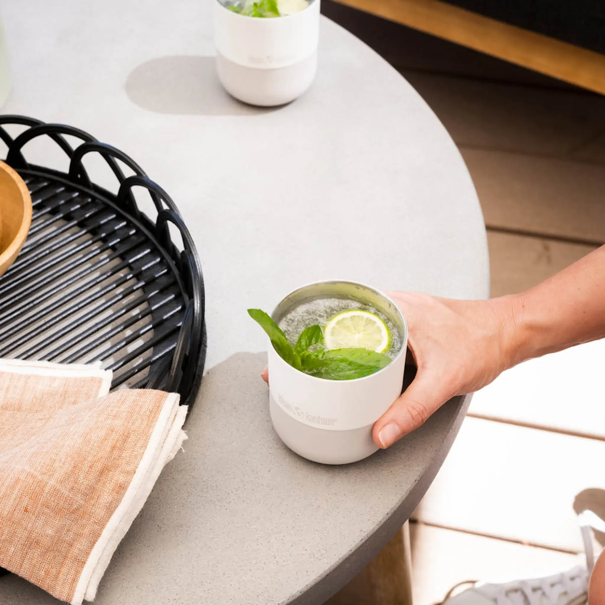 Klean Kanteen Rise Lowball mugg 30 cl med fliplock Tofu
