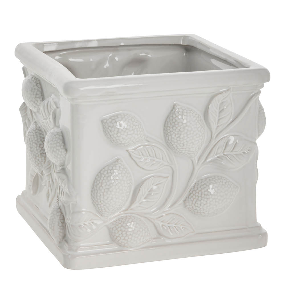 Lene Bjerre Limone blomkruka 16 cm vit