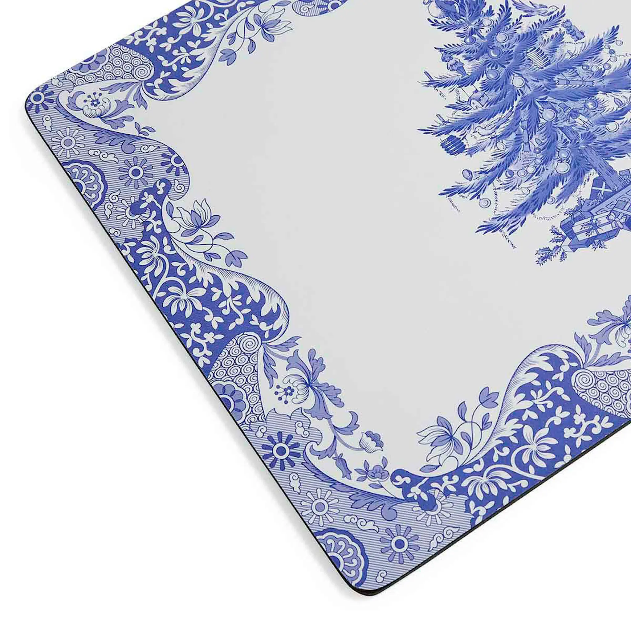 Spode Blue Italian Christmas Tree pöytätabletti 4 kpl sininen/valkoinen