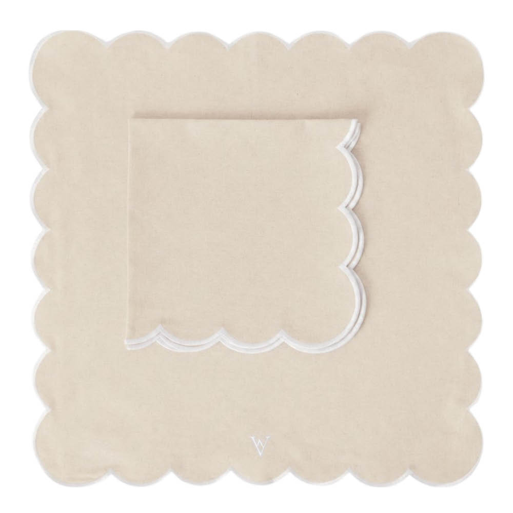 Von Norten - Grace Scallop Lautasliina 45 cm 2 kpl Santorini