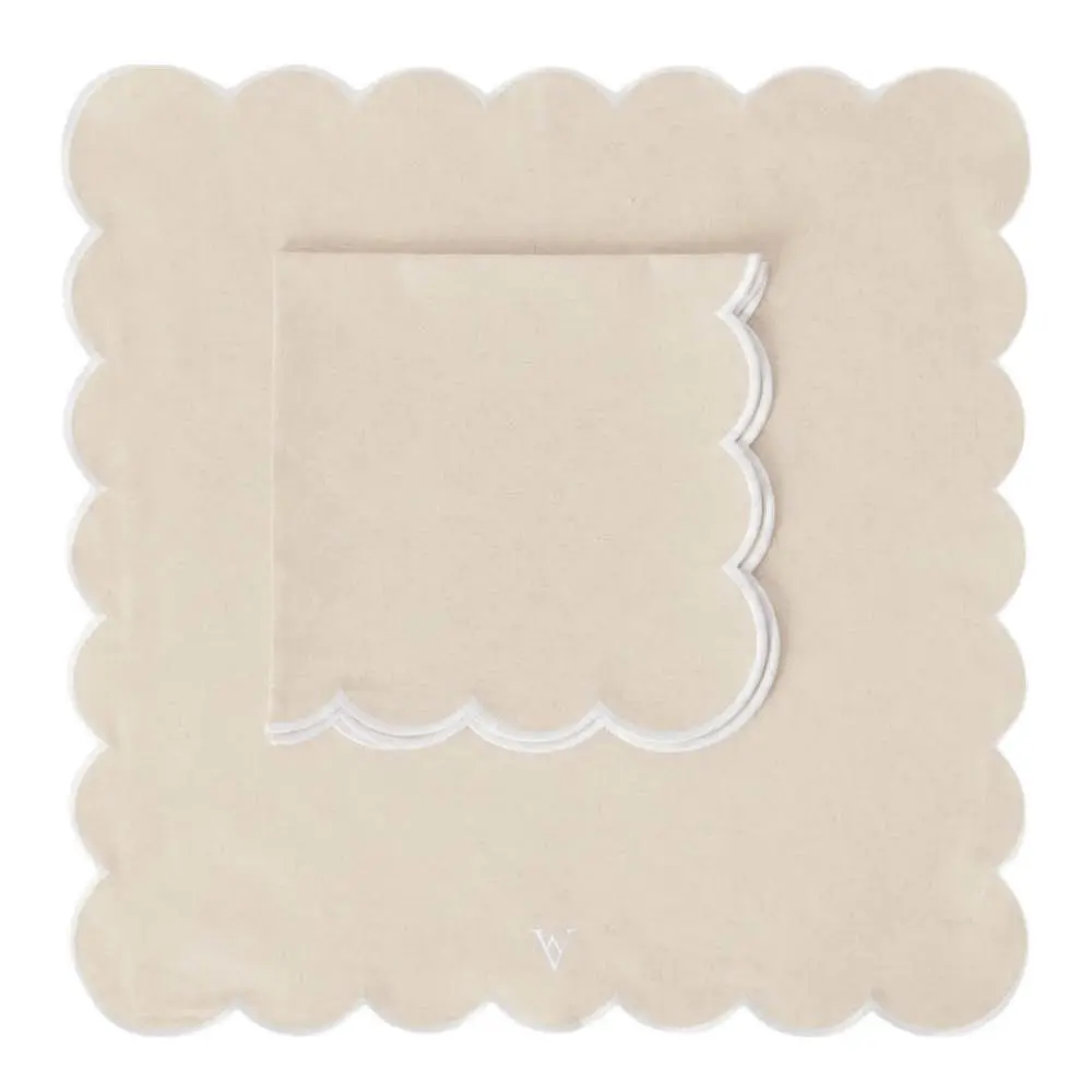 Grace Scallop tøyserviett lin/bomull 45 cm 2 stk Santorini