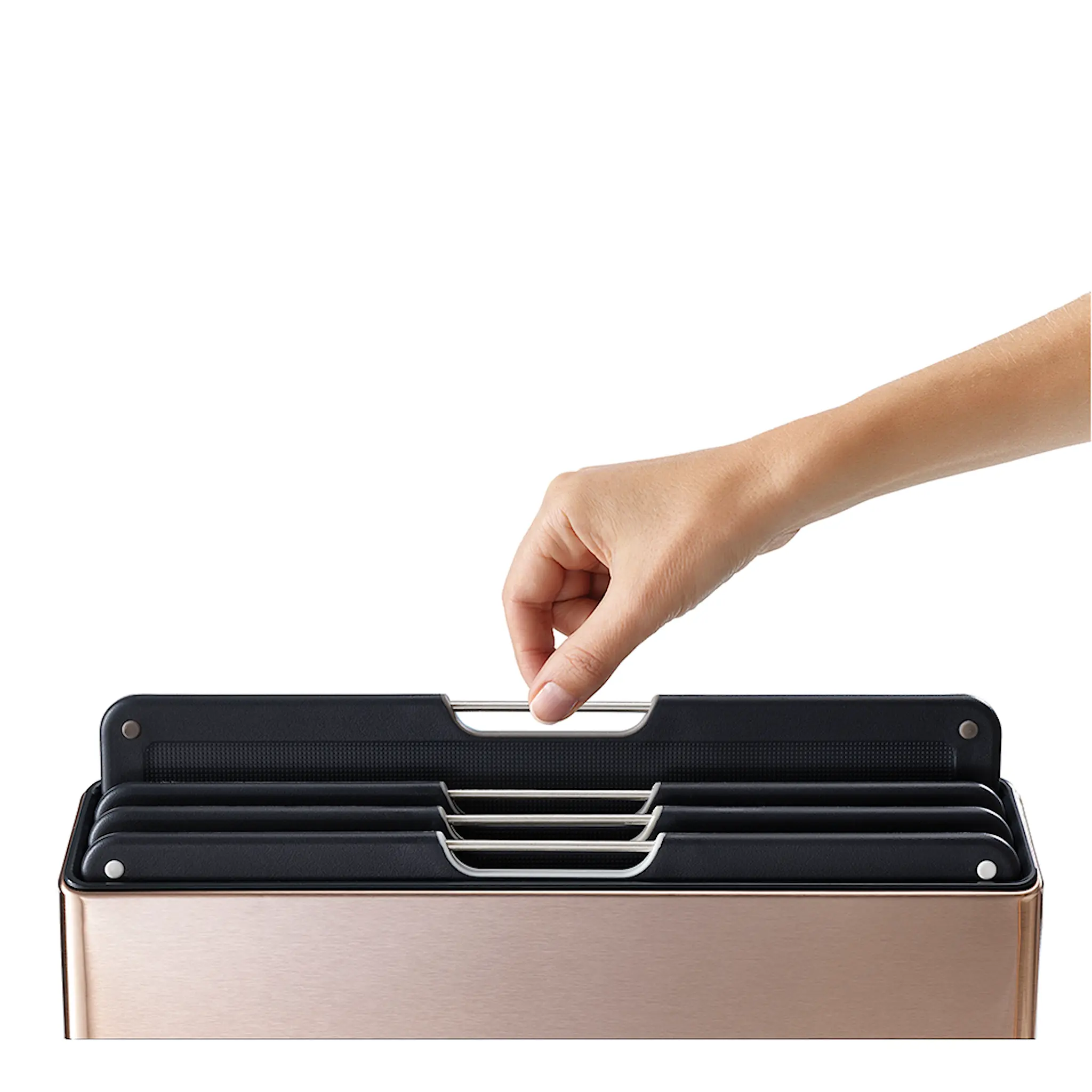 Joseph Joseph Folio Steel Skärbräda Set 35,5x26,5 cm Rosé guld