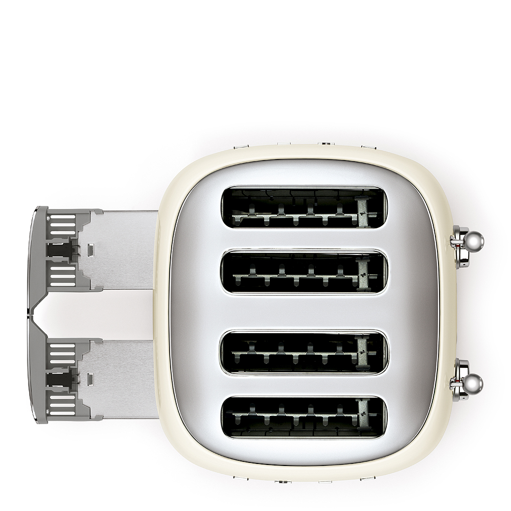 Smeg Brødrister TSF03 4 skiver kvadratisk krem