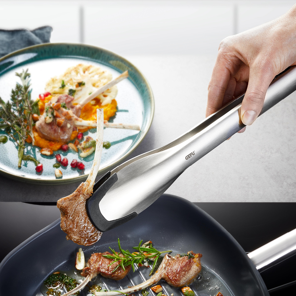 Gefu Capto tång 33 cm borstat stål