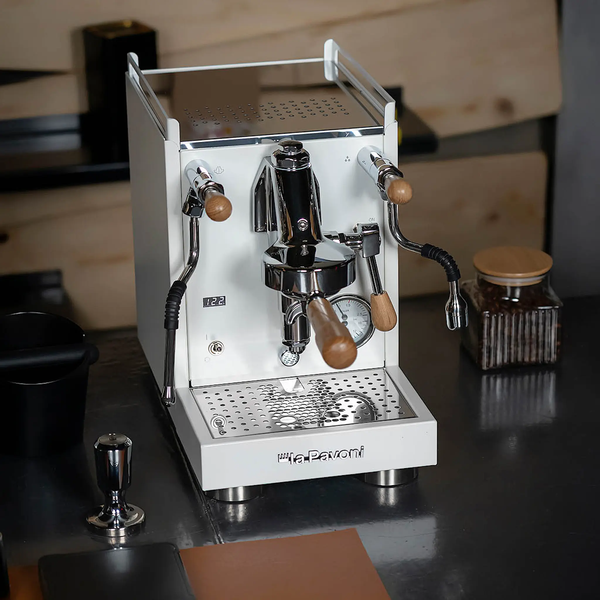 La Pavoni Mini Cellini X semiproffesionell kaffemaskin vit