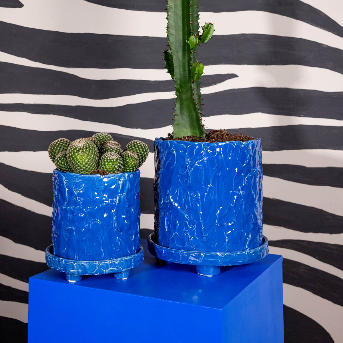 ByOn Muddy L kruka 23x23,5 cm blå