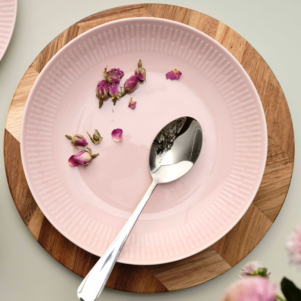 Aida Relief dyp tallerken 22 cm rosa