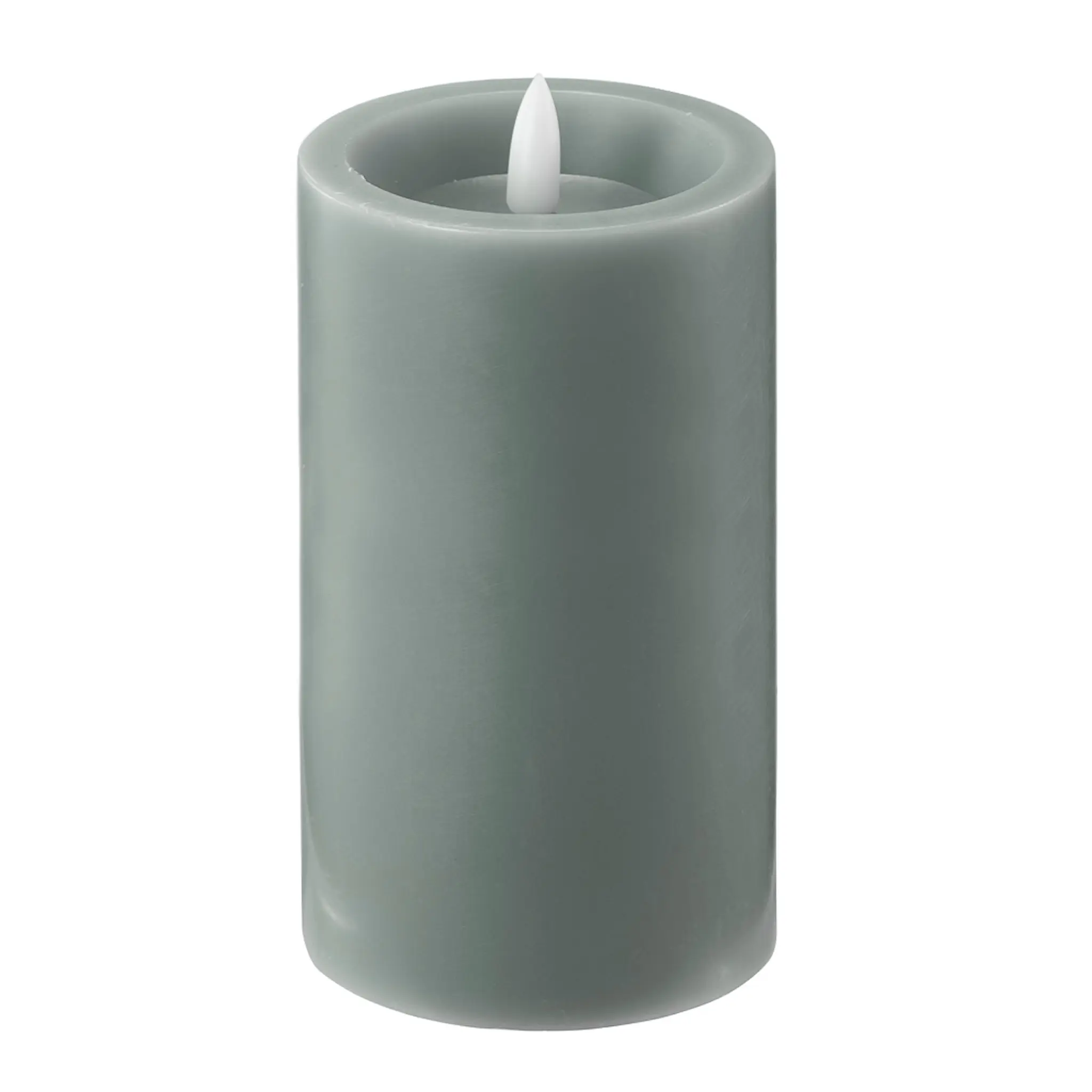 Edelweiss LED blockljus 7,5x12,5 cm sage