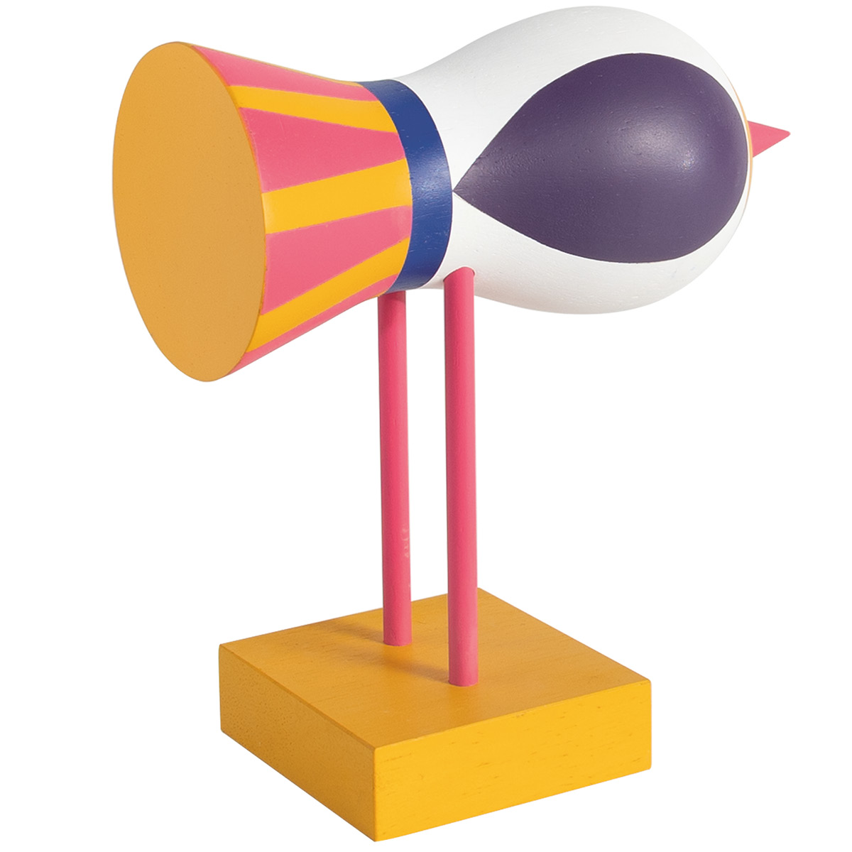 Design House Stockholm Birds 1967 Puulintu Nro 1 16 cm Liila/Keltainen