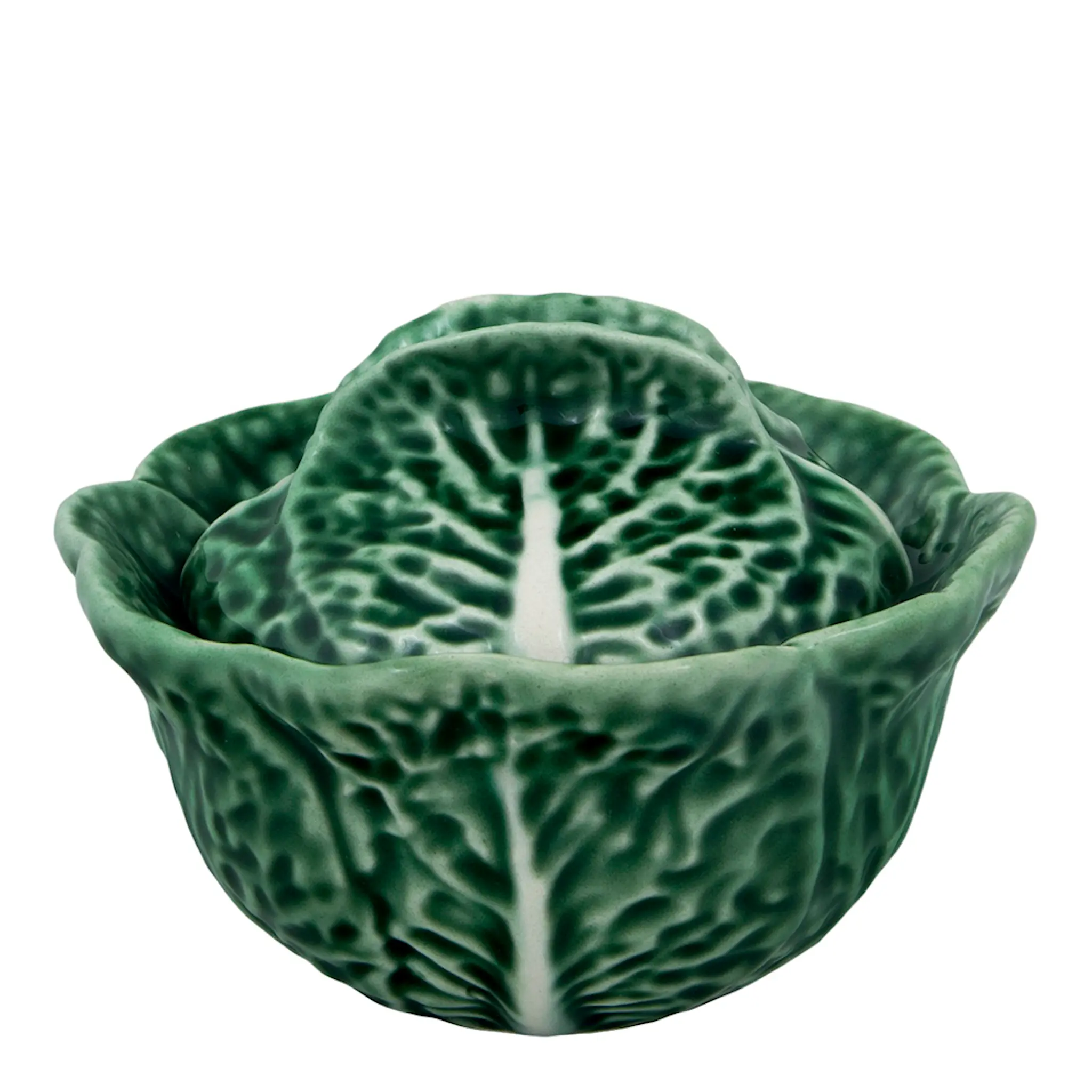 Bordallo Pinheiro Cabbage skål med lock 13,5 cm 20 cl kålgrön