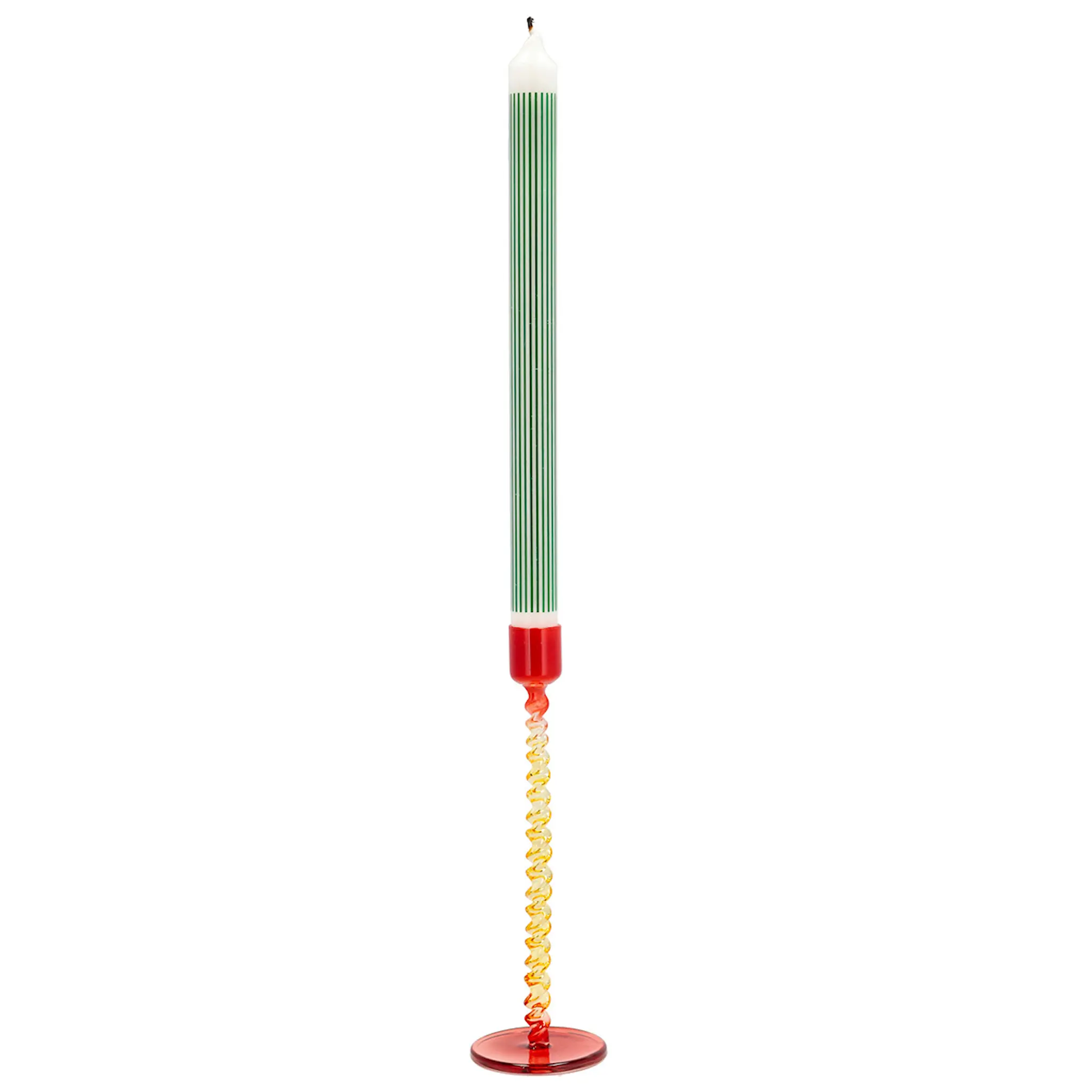 Villa Collection Styles Ljusstake Glas 20,3 cm Gul/Röd