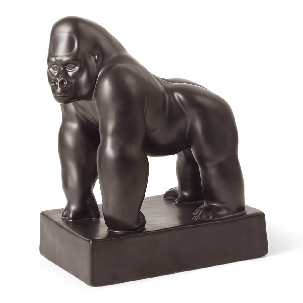 Royal Copenhagen Figur Stående gorilla 20 cm