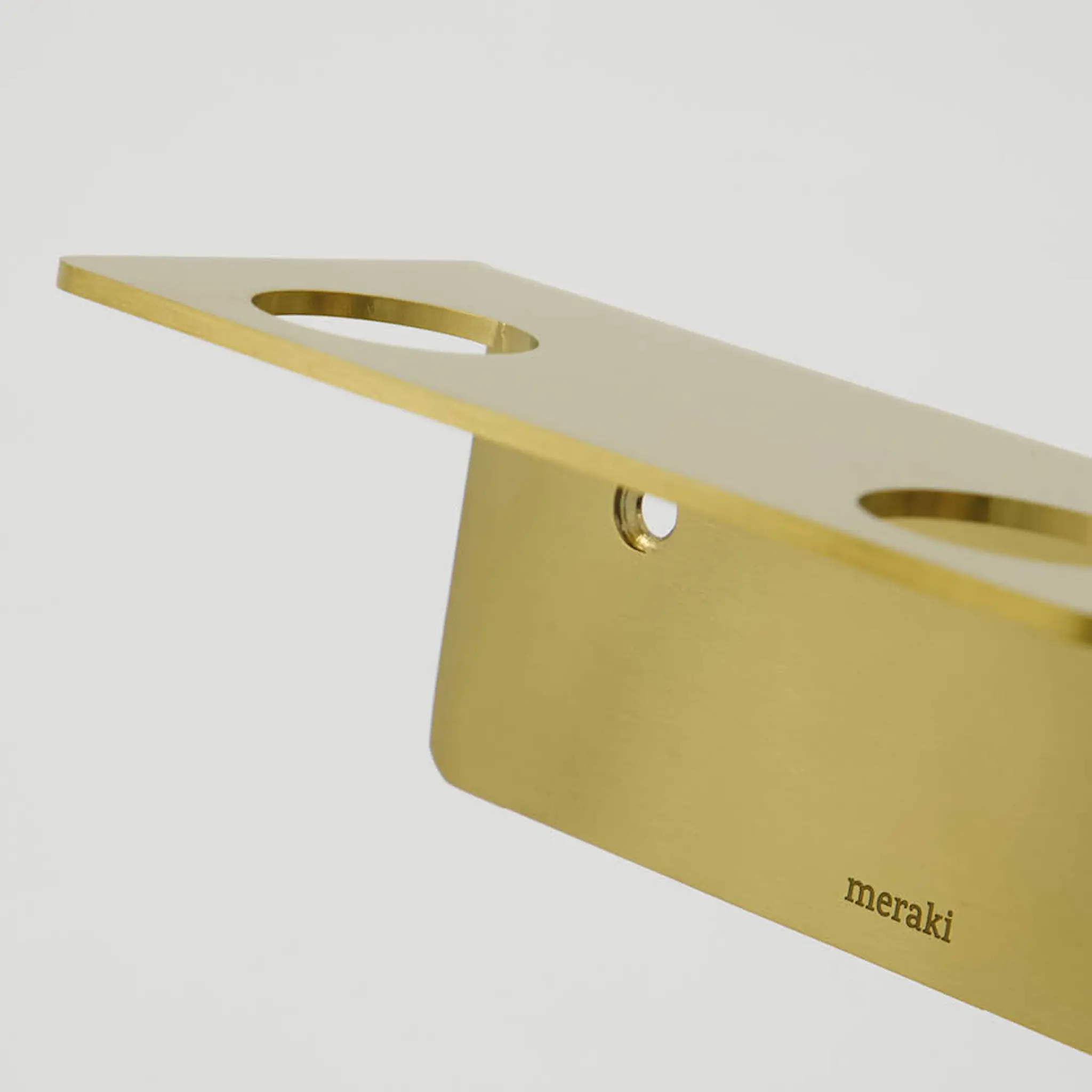 Meraki Såpepumpeholder 2 hull børstet messing