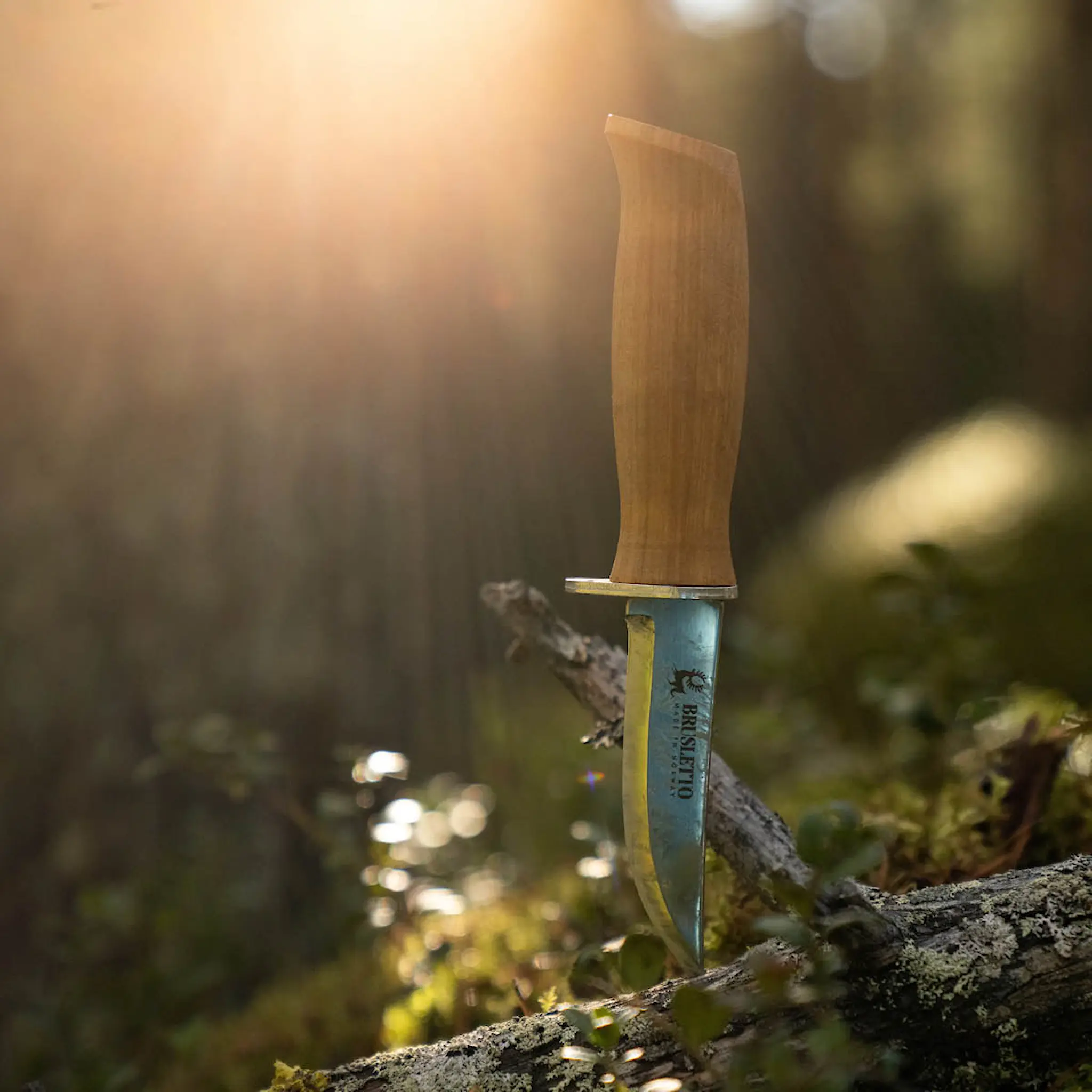 Brusletto Speiderkniv spiss tupp 19,5 cm bjørk