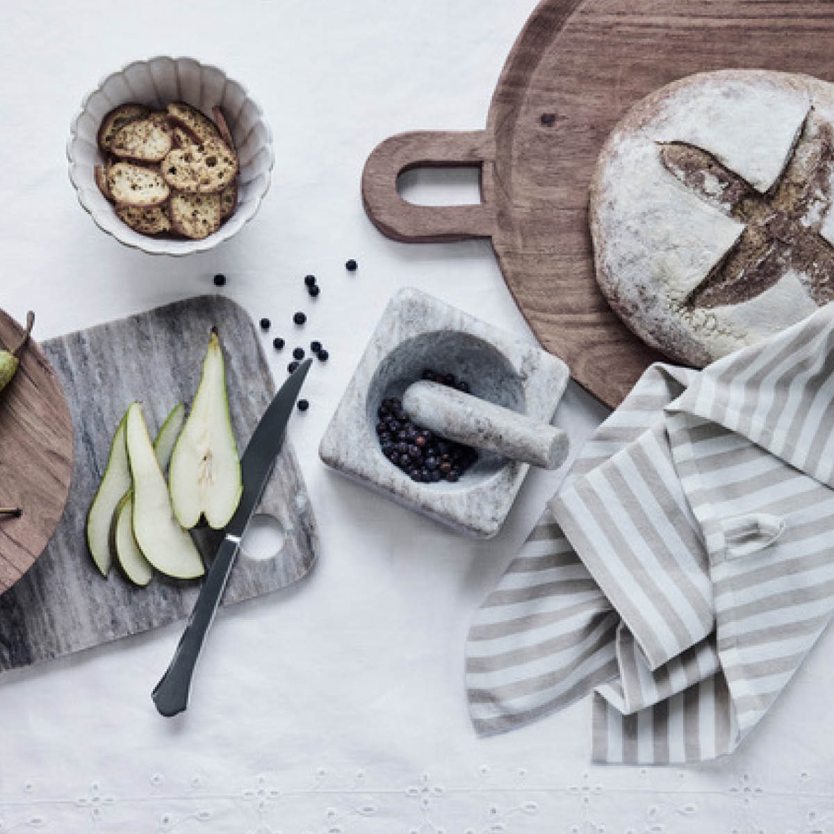 Lene Bjerre Estrille kökshandduk 70x50 2-pack cm beige