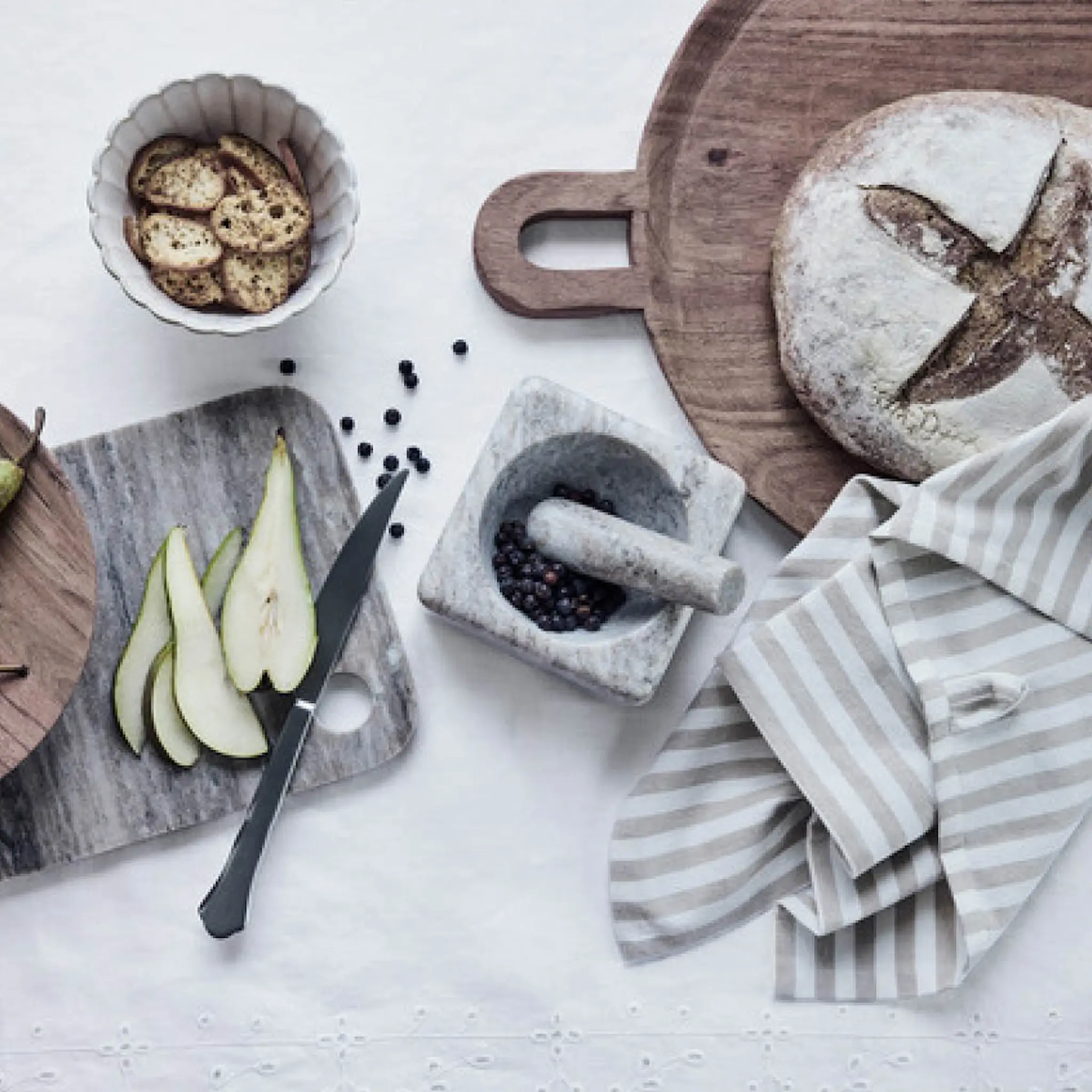 Lene Bjerre Estrille kjøkkenhåndkle 70x50 cm 2 stk beige