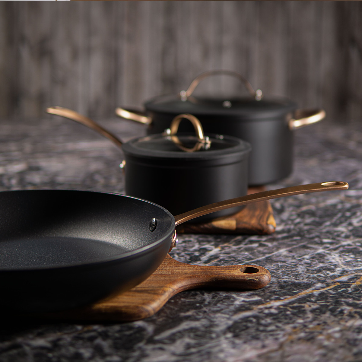 Modern House Black Copper grytesett kfcc g7 3 deler svart/kobber