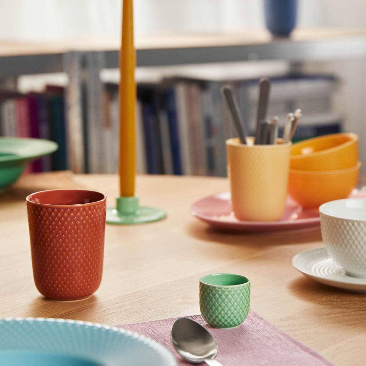 Lyngby Porcelæn Rhombe Color Munakuppi 5 cm Vihreä