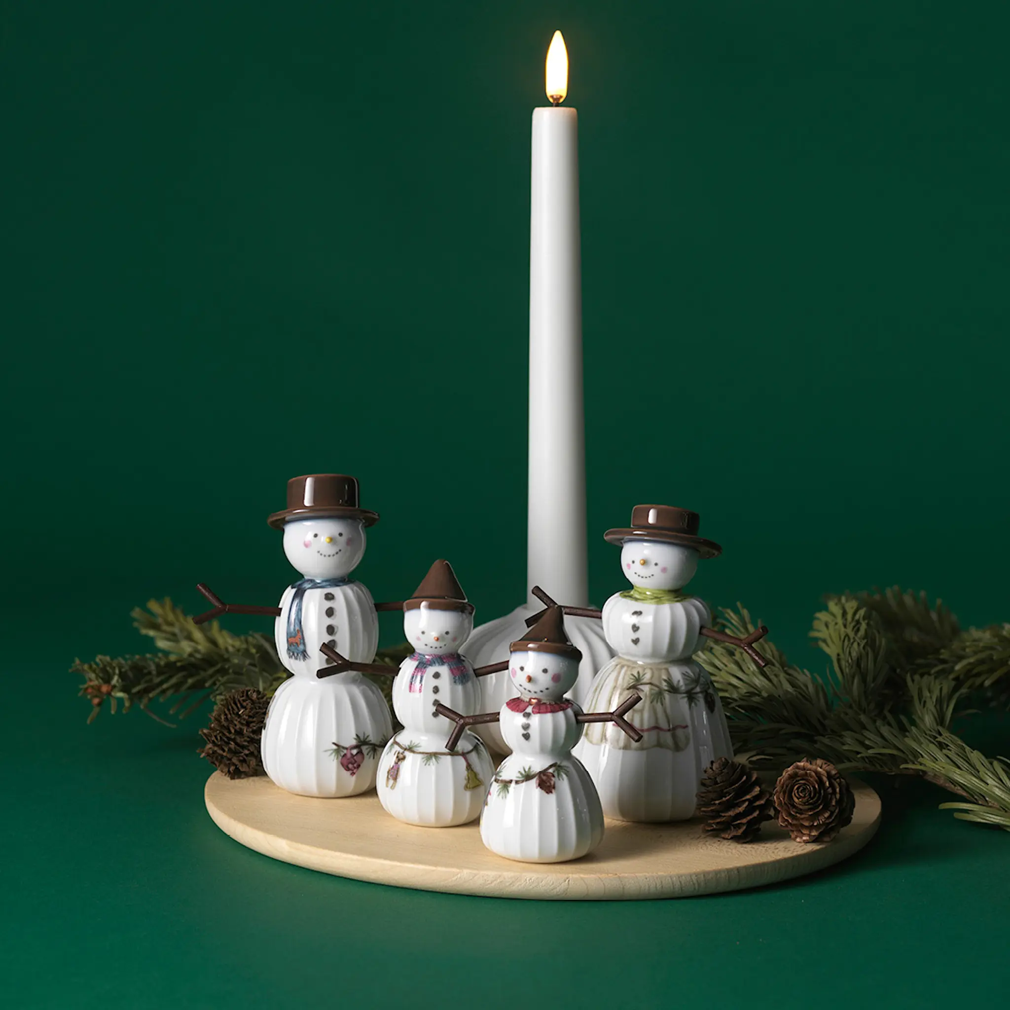 Kähler Hammershøi Christmas Snögubbe 11,5 cm Vit