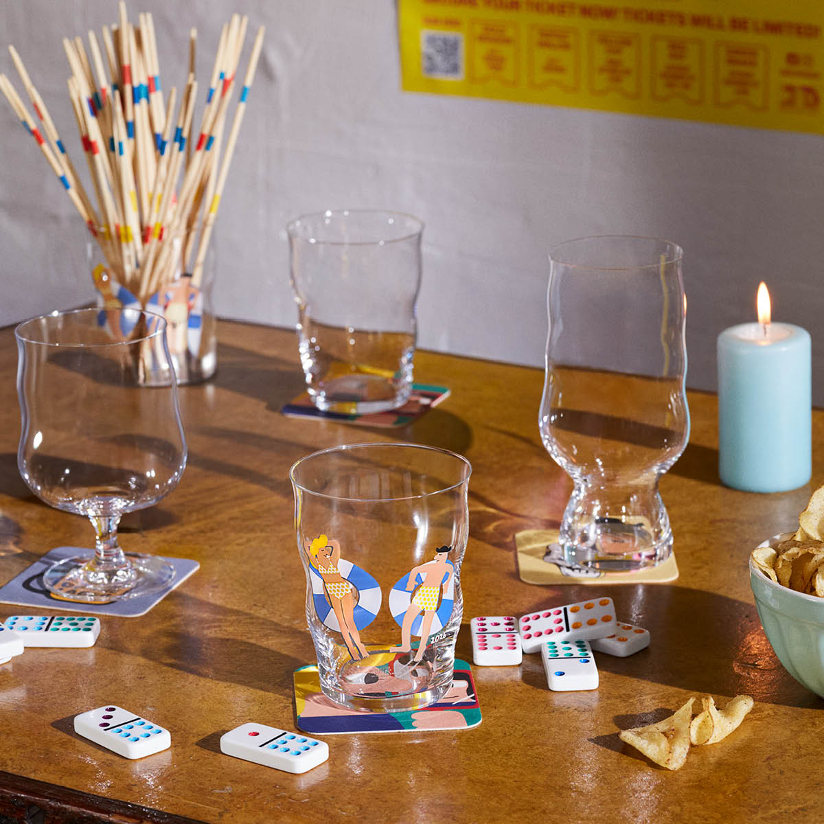 Holmegaard Mikkeller Pint Beer Glas 2026 årsglas 40 cl klar m/dekor