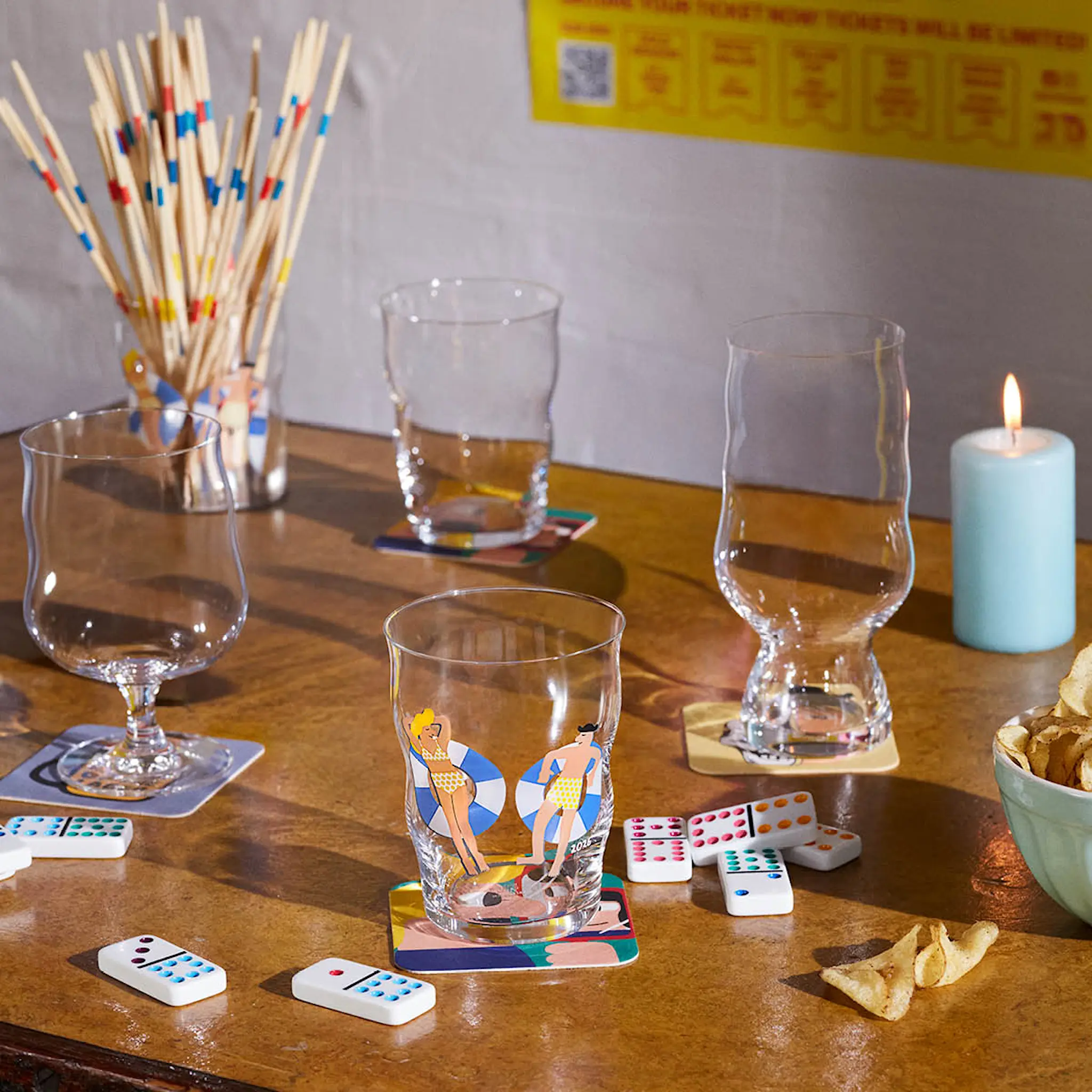 Holmegaard Mikkeller Pint Beer Glas 2026 årsglas 40 cl klar m/dekor