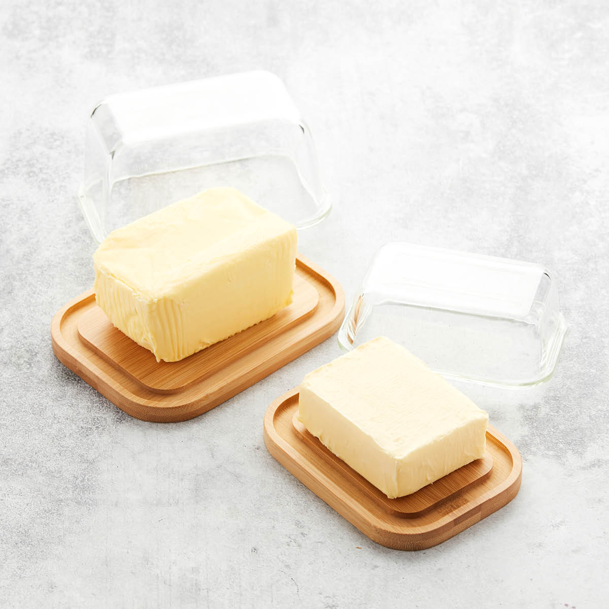 Point Virgule Smørboks m/ glasslokk 16x13x6 cm