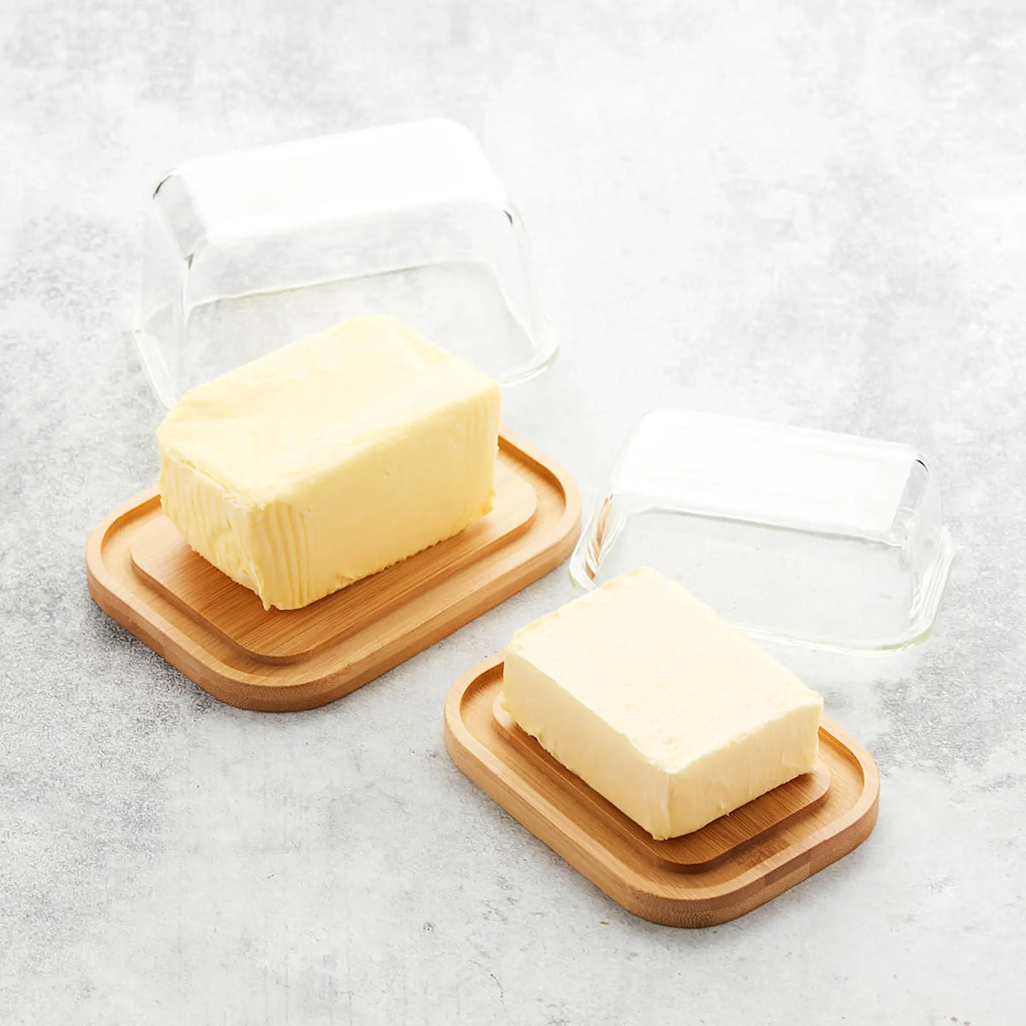 Point Virgule Smørboks m/ glasslokk 16x13x6 cm