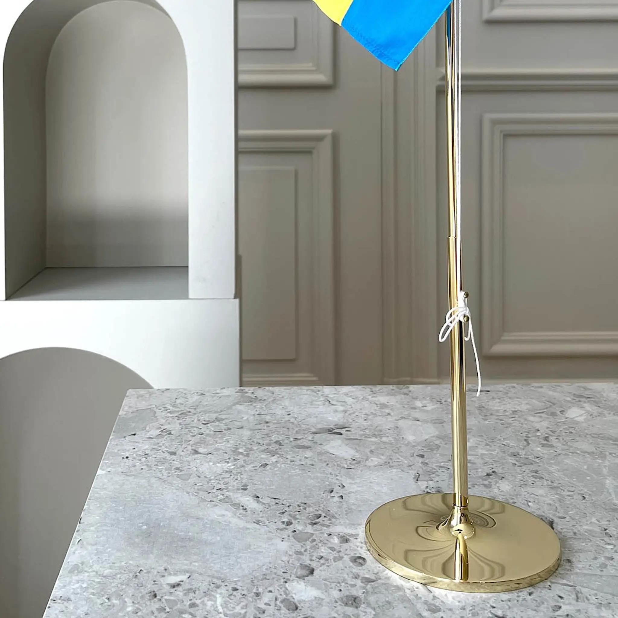 Skultuna Flaggstang moderne 47 cm messing