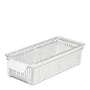 Förvaringslåda för kylskåp 37x9,5 cm klar/vit