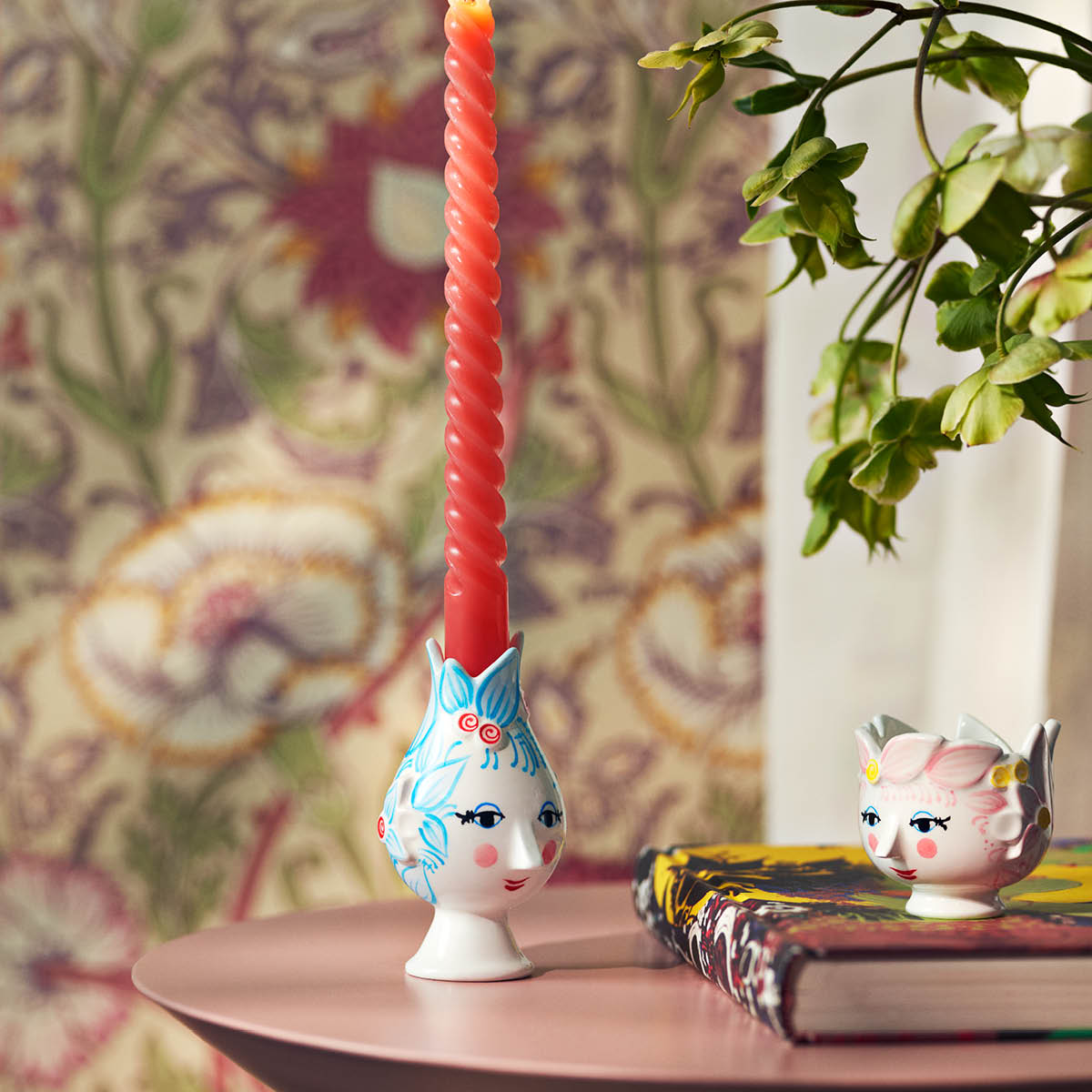 Bjørn Wiinblad Titania ljuslykta värmeljus 6,5 cm rosa