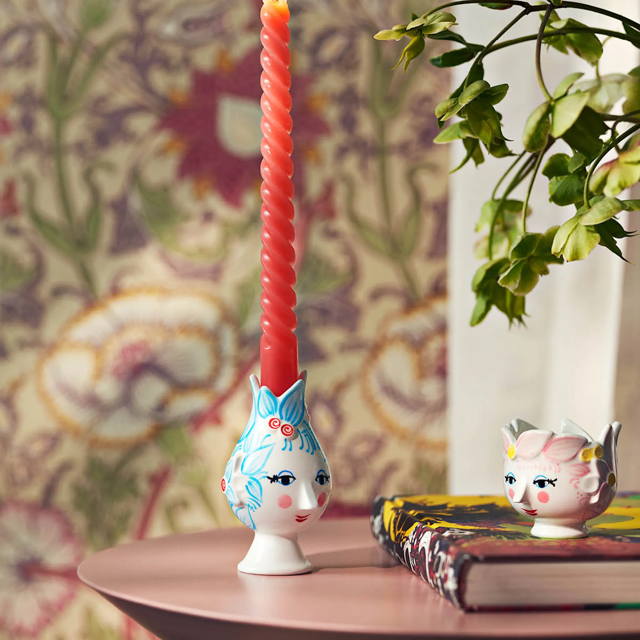 Bjørn Wiinblad Titania ljuslykta värmeljus 6,5 cm rosa