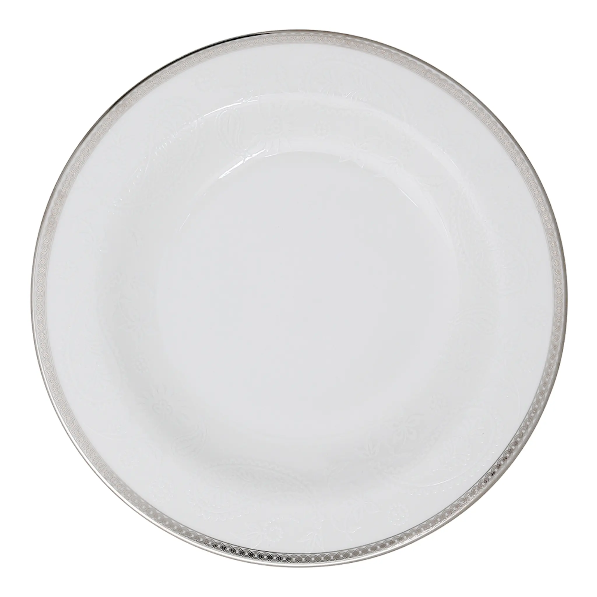 Royal Porcelain Silver Paisley Tallrik 21 cm Vit