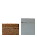 Treasure förvaringsburk 2 delar brun/ljusblå