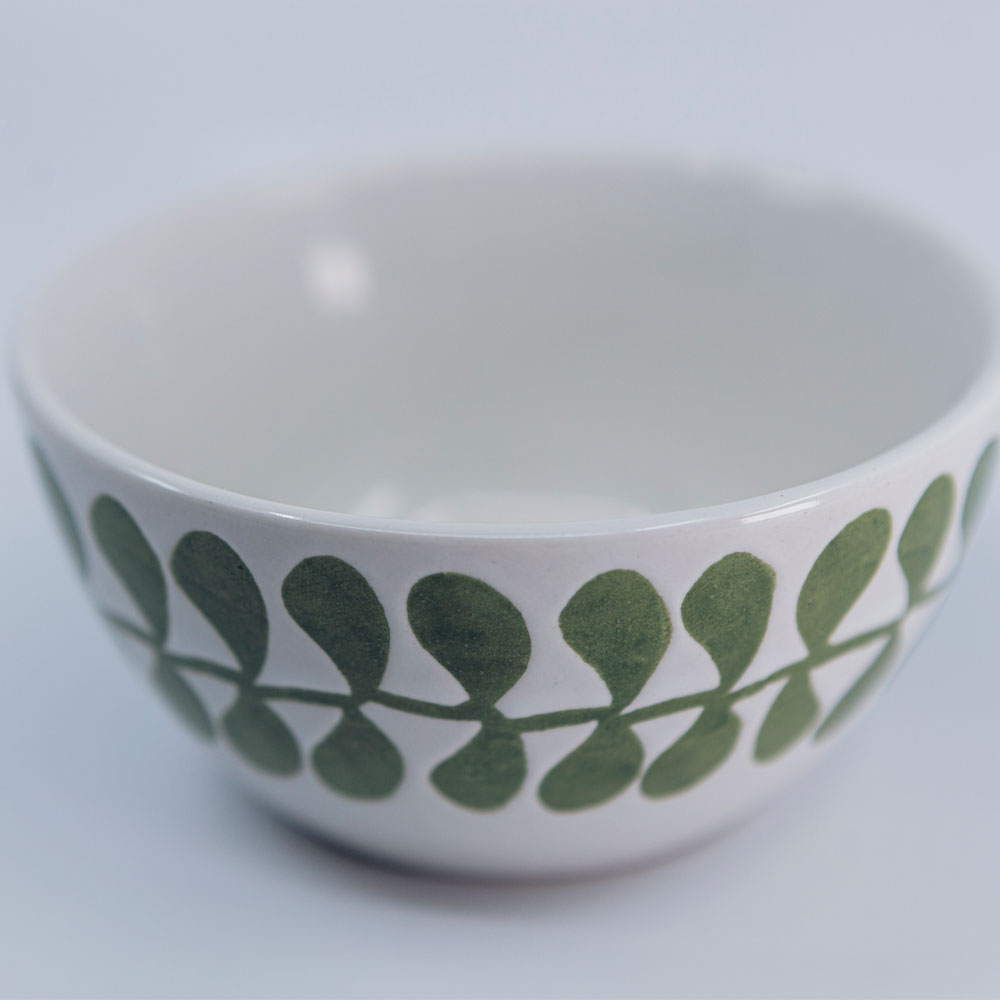 Tina Vegetable Kulho 10 cm 4 kpl Valkoinen/Vihreä