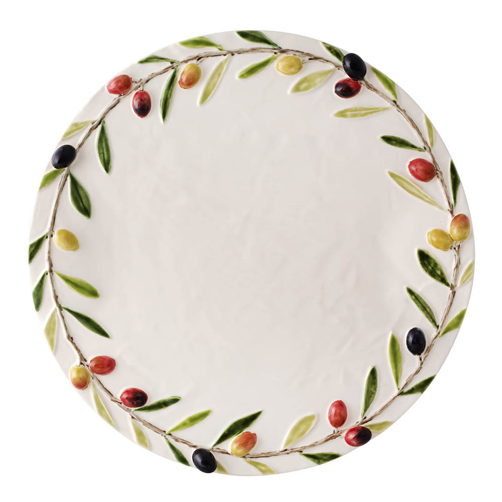 Bordallo Pinheiro Olival ostefat 31x32 cm oliven hvit