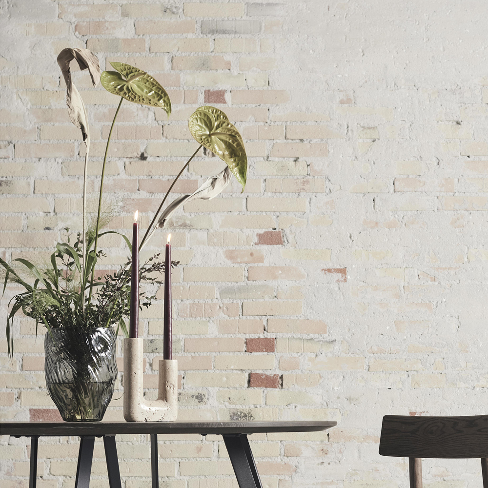 Muubs Minerva lysestake 20 cm beige