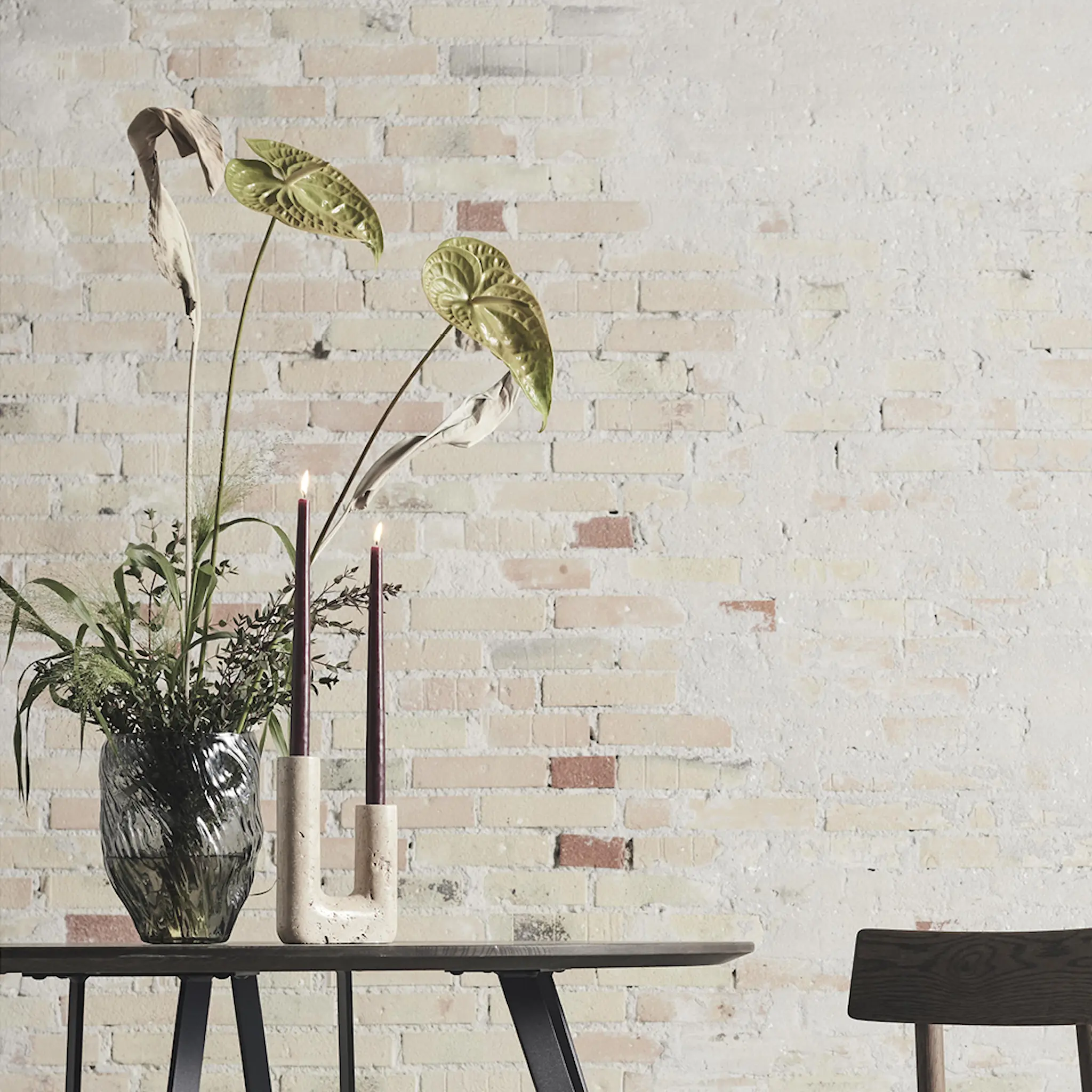 Muubs Minerva Kynttilänjalka 20 cm Beige