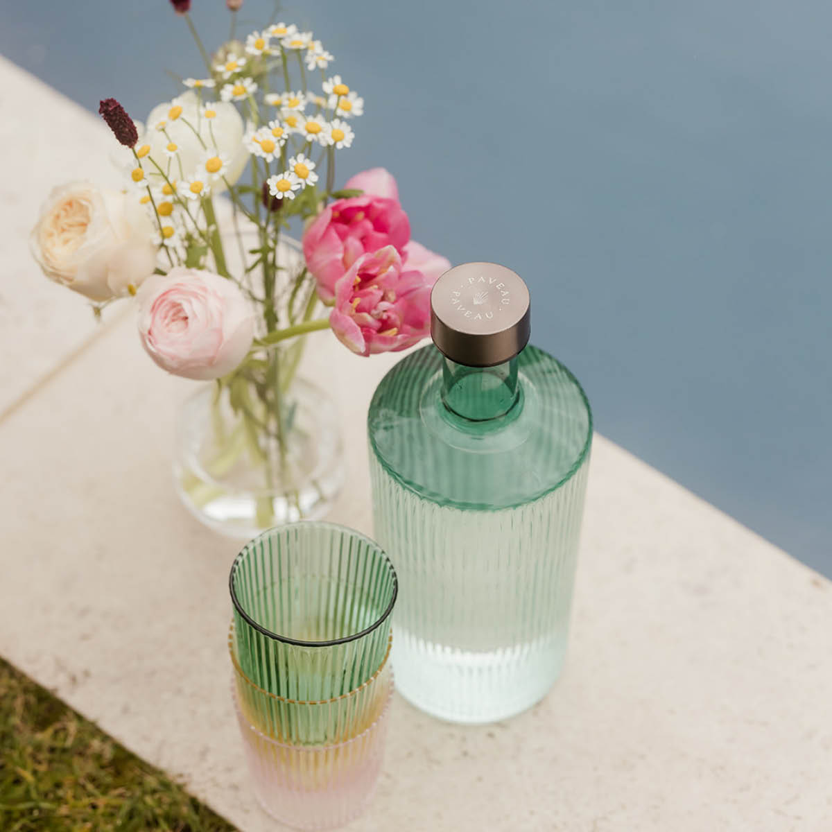 Paveau Ribbed Elegance Juomalasi Bondi 25 cl Vihreä