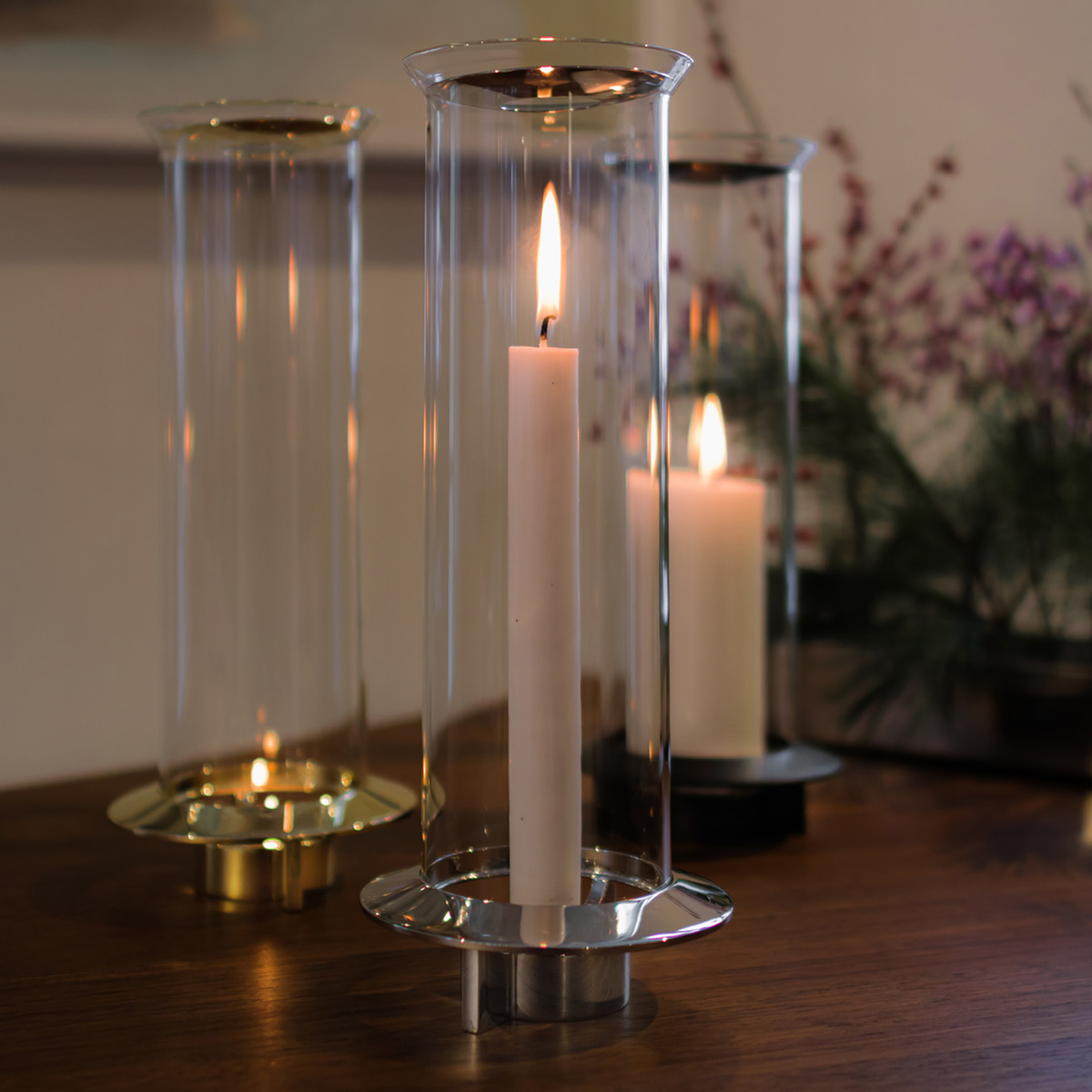 Klong Fyr lyslykt 30 cm nikkel