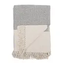 Sefanit pläd 160x130 cm grå/naturvit