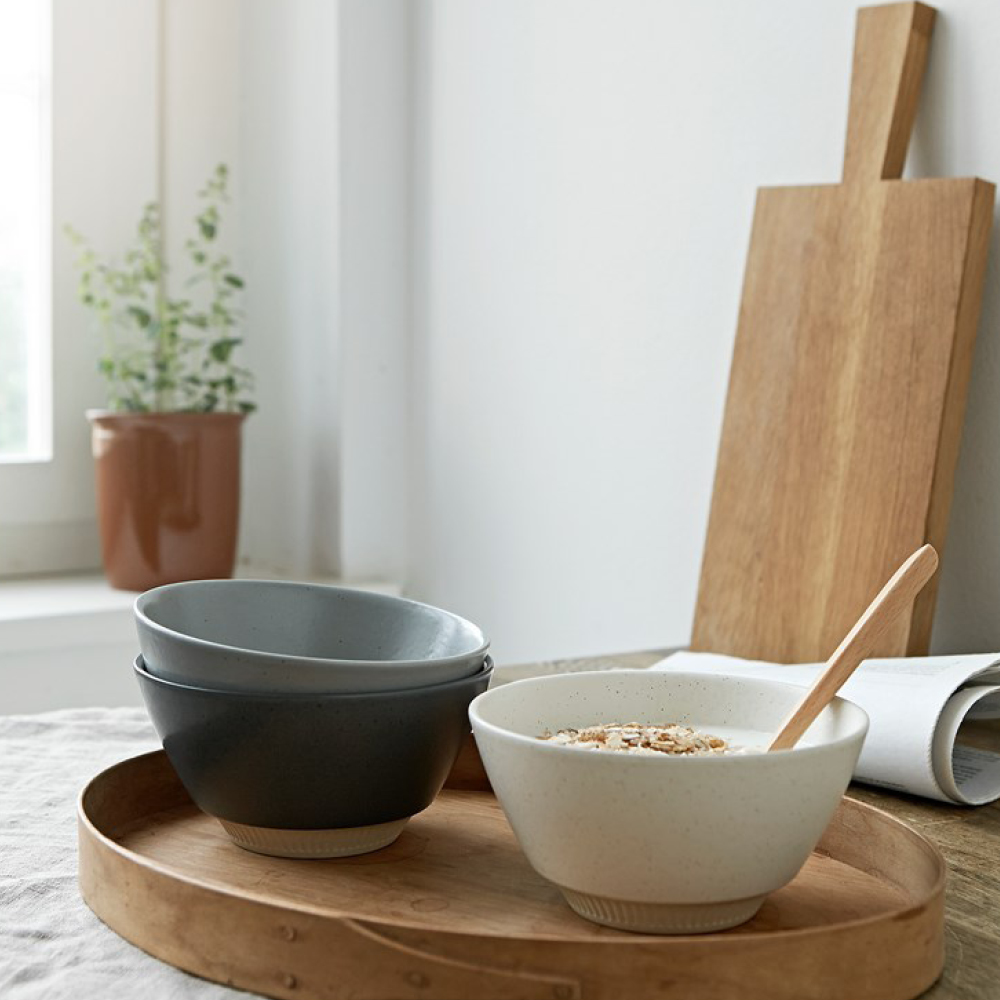 Knabstrup Keramik Colorit Skål Ø14 cm 25 cl Mörkgrå