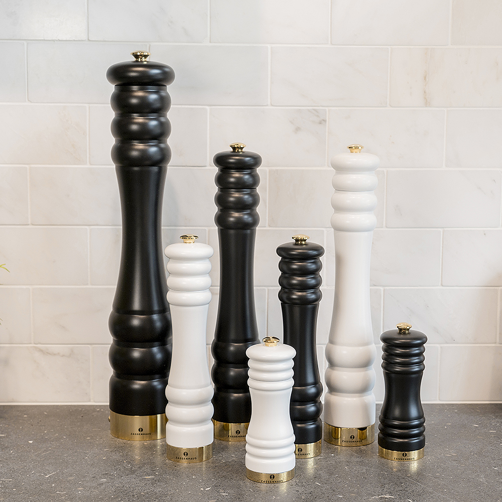 Zassenhaus München pepperkvern 15 cm hvit/gull