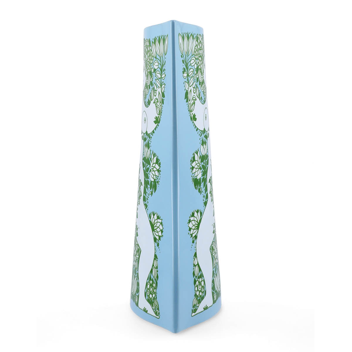 Bjørn Wiinblad Nina vas 28,5 cm ljusblå/grön