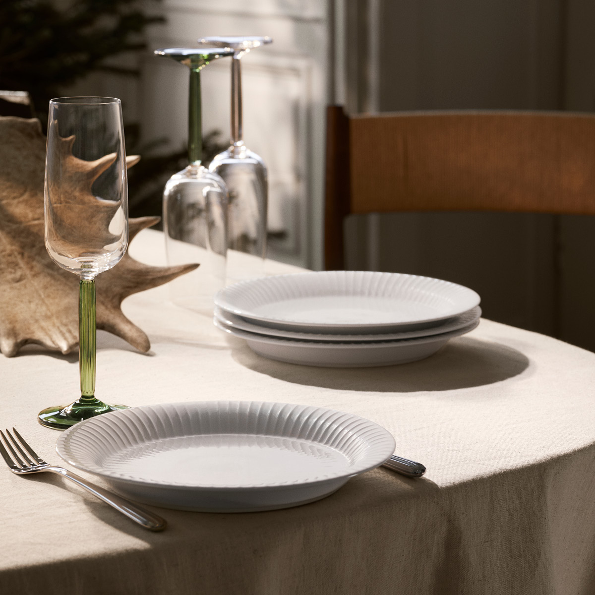 Kähler Hammershøi tallrik 22 cm 4-pack vit