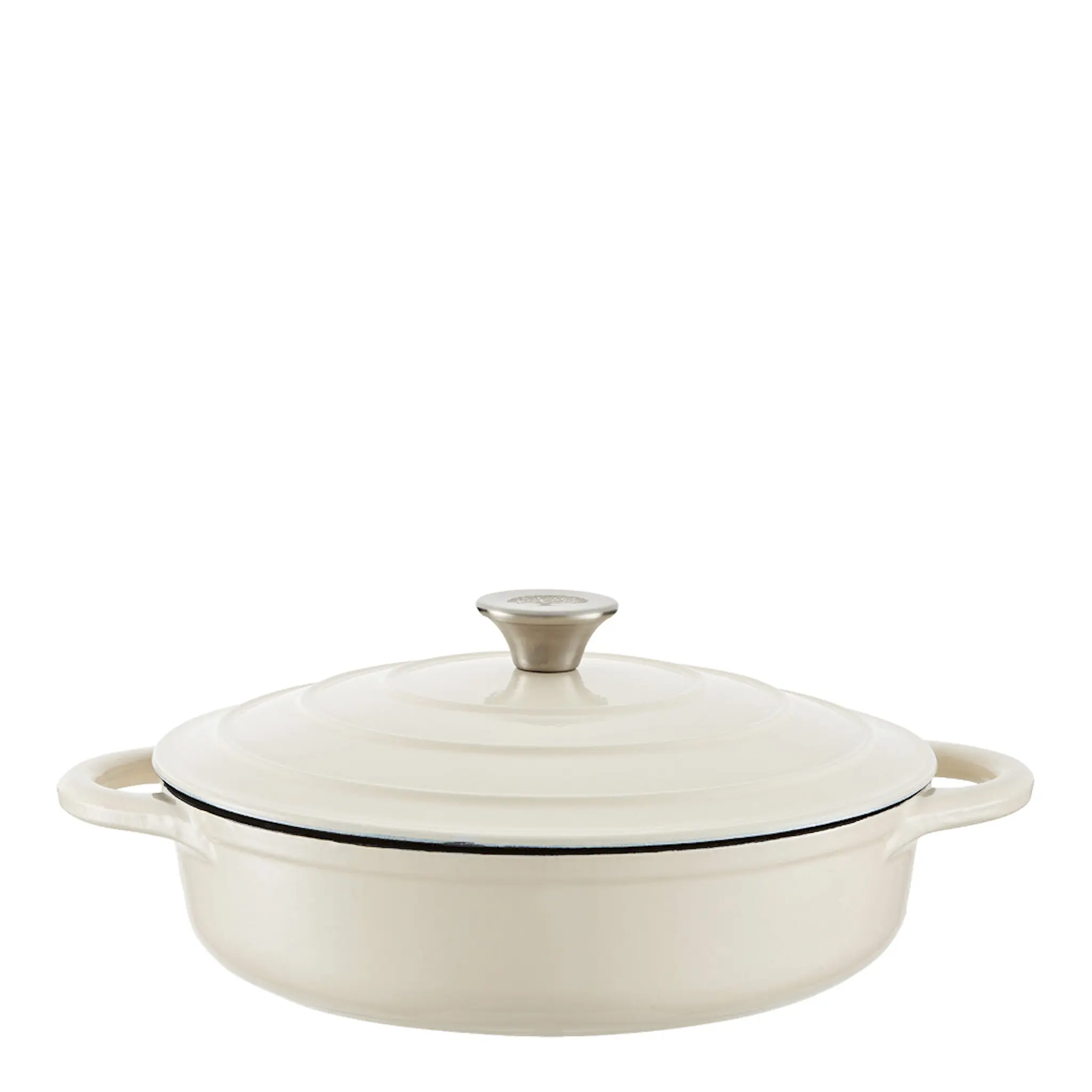 Barbary&Oak Gjutjärnsgryta låg 28 cm 2,5 L Creme